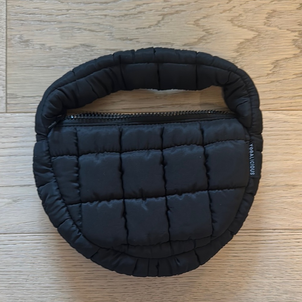 Black Quilted Mini Handbag by Yogalicious